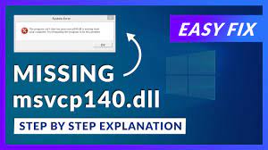 msvcp140 dll missing error how to fix