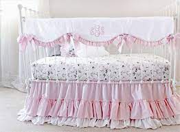 Dusty Pink Crib Bedding Set For Girls