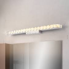 Modernist Style Slim Vanity Light Clear Crystal Integrated Led Bathroom Wall Light Sconce 13 19 Diameter Takeluckhome Com