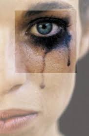 Image result for close up of tear stained eye