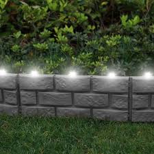 4 X Brick Effect Garden Edging With Led