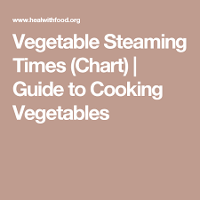 Vegetable Steaming Times Chart Guide To Cooking