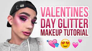 valentines day glitter makeup tutorial