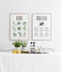 Stylish Kitchen Wall Art With Drinks