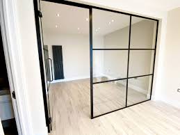 black metal frame and toughened glass