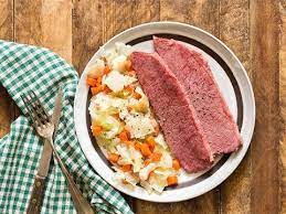 corned beef and cabbage on stove top