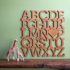 Wood Alphabet Letters Wall Hanging