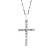 1 10ctw round diamond cross sterling