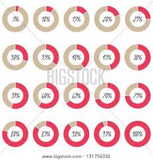 Vector Red Pie Charts Vector Photo Free Trial Bigstock