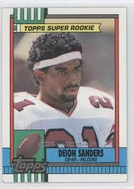 With similar flash, deion sanders cards and memorabilia continue to find audiences with both baseball and football fans. Deion Sanders Rookie Card Football Trading Cards Football Cards Atlanta Falcons Football