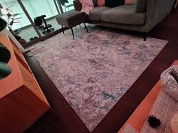 living dna patterned blue carpet