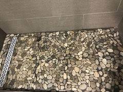 shower drain with pebble floor