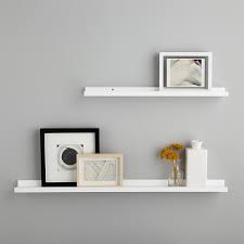 White Ledge Wall Shelves The
