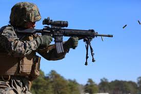 Marine Corps Rifleman Training With The M27 Infantry