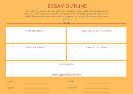 free printable essay outline templates