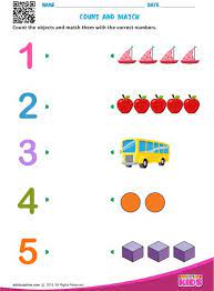 free maths match numbers worksheets