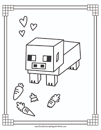 minecraft coloring pages cute