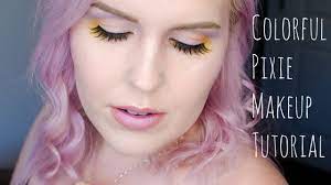 colorful pixie makeup for halloween