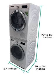 People often install them out of sight in a closet, which is nearly impossible to do with standard units. Stackable Washer Dryer Dimensions 15 Examples Prudent Reviews