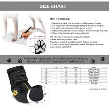Petacc Dog Shoes Water Resistant Dog Boots Anti Slip Snow Boots Warm Paw Protector For Medium To Large Dogs Labrador Husky Shoes 4 Pcs
