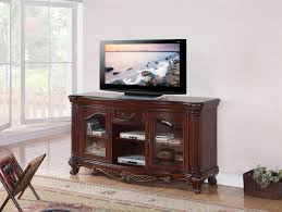 Wood entertainment centers for flat screen tvs. Brown Cherry Finish Elegant Tv Console