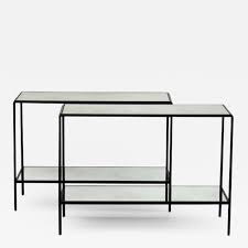 rectiligne narrow mirrored end table