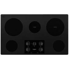 Whirlpool 36 Black Electric Cooktop