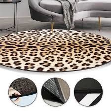 round leopard print carpet non slip