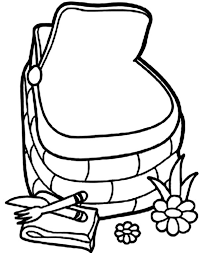 Stats on this coloring page. Beautiful Basket Picnic Coloring Page Netart