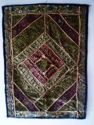 Antique Indian Fabric Wall Hanging For