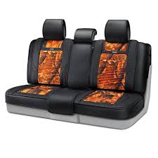 2nd Row Orange Camo Seat Cover