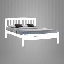 Milton Wooden Bed Queen Size White