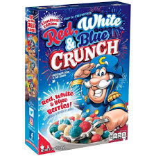 red white blue crunch cereal