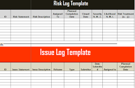 Risk And Issue Log Template Excel Learning Pinterest Project