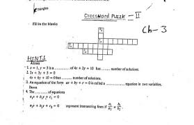 Pls Solve The Crossword Puzzle Maths