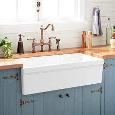 Brown kitchen sink drop in 36 white farmhouse. 36 Gallo Fireclay Farmhouse Sink White