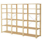 HEJNE 3 section shelving unit, softwood, 90 1/2x19 5/8x67 3/8 