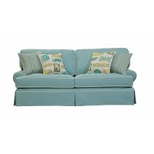 sleeper sofa with four accent pillows