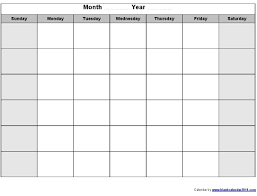 Printable Calendars Printable Monthly Blank Calendar