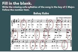 song in the key of c major bahay kubo