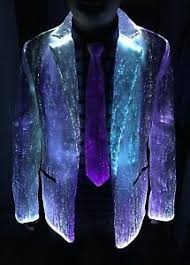 Led Jacket Fiber Optic Clothing Light Up Blazers Clubwear Costumes Rgb Colors Ebay
