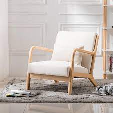 single sofa cafe lounge chair beige