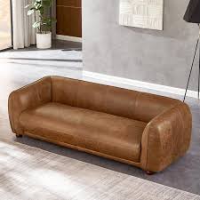 Marlon Modern Luxury Italian Leather Sofa Brown