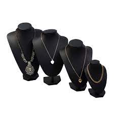 necklace display busts black