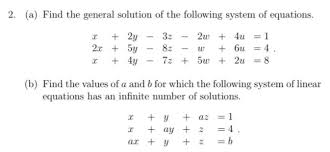 Linear Equations Has An Infinite Number