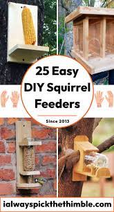 25 free homemade diy squirrel feeder plans