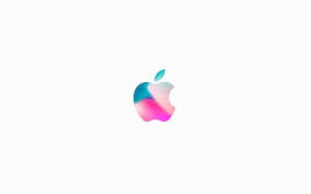 white wallpaper apple logo