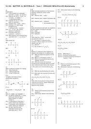 Select the correct balanced equation. Grade 12 Organic Chemistry Notes
