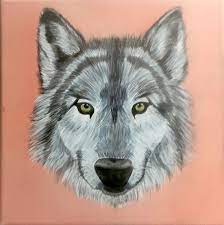10 10 Wolf Acrylic Painting
