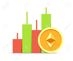 Ethereum Value Data Chart Modern Concept Cryptocurrency Flat